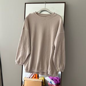 Aerie cream waffle oversized pullover